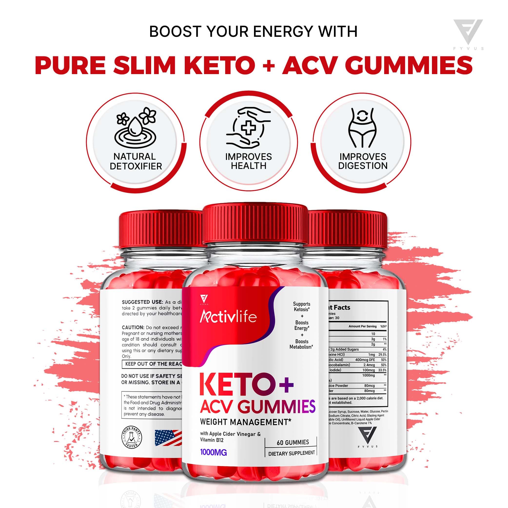 (2 Pack) Activlife Keto ACV Gummies Activelife Keto Advanced, Active Life Keto